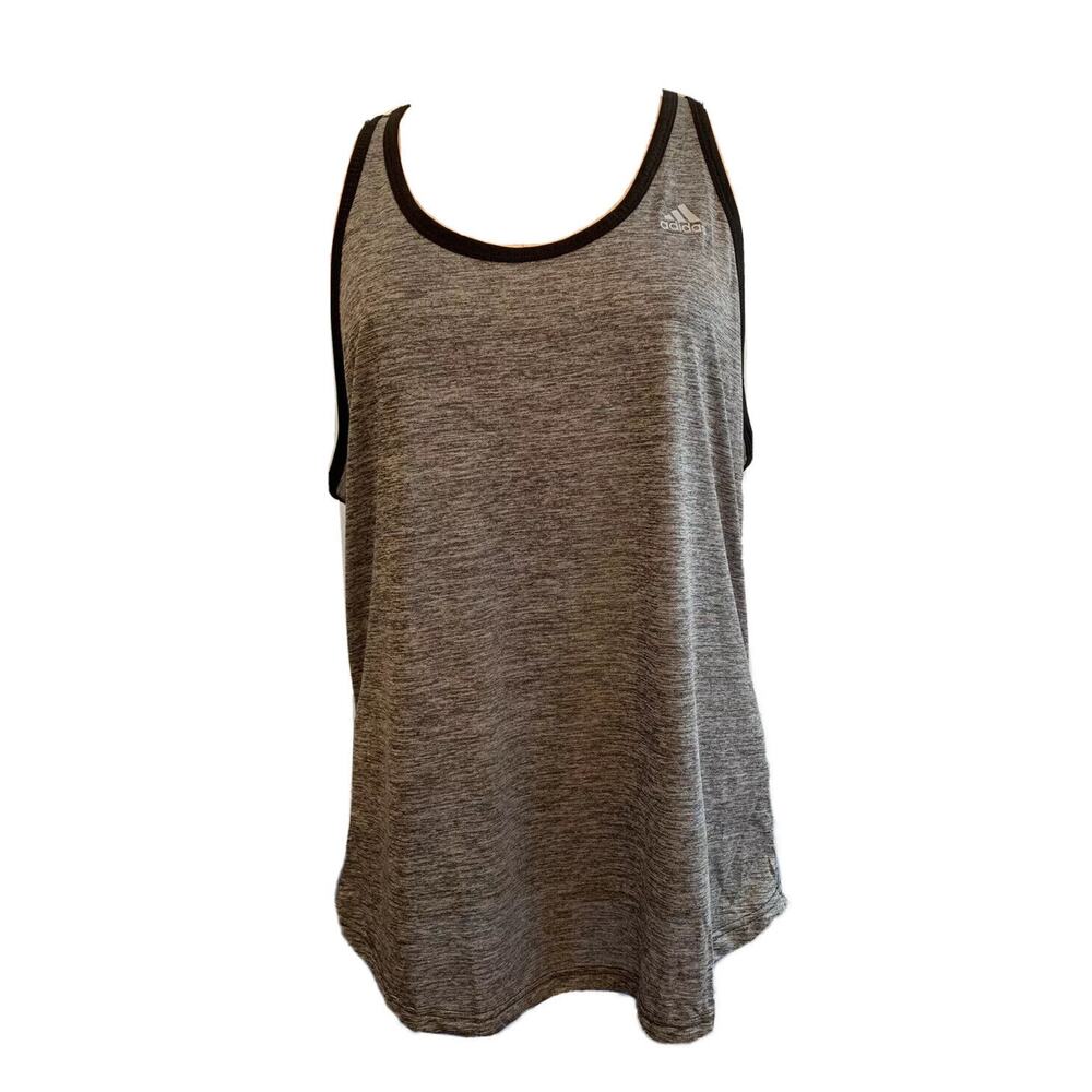 Xl Adidas‎ Performance Women's Keyhole Tank Black Silver AJ1050 New NWT